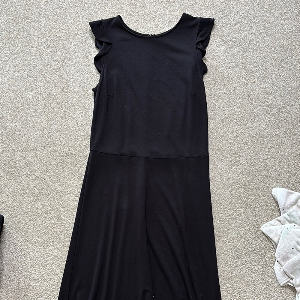 Old Navy Black Ruffled Sheath Dress